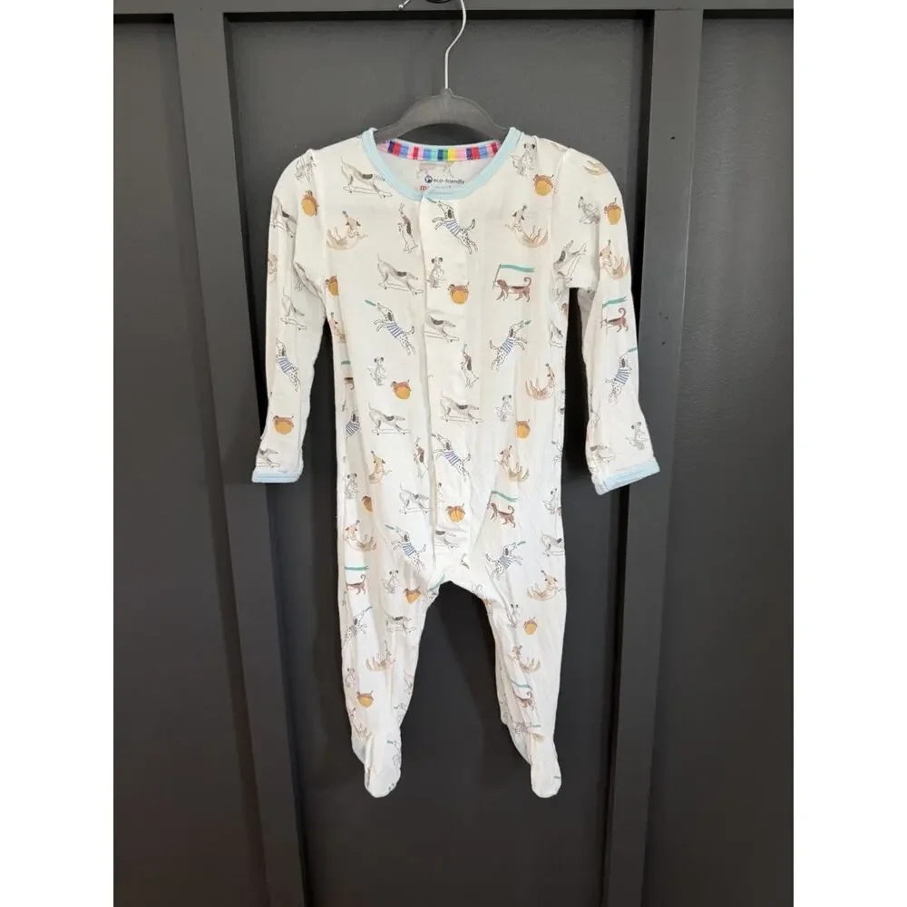Easy=Magnetic Close Baby Pajamas 6-9 Months Pink Pears Cotton Magnet Girl E=mc